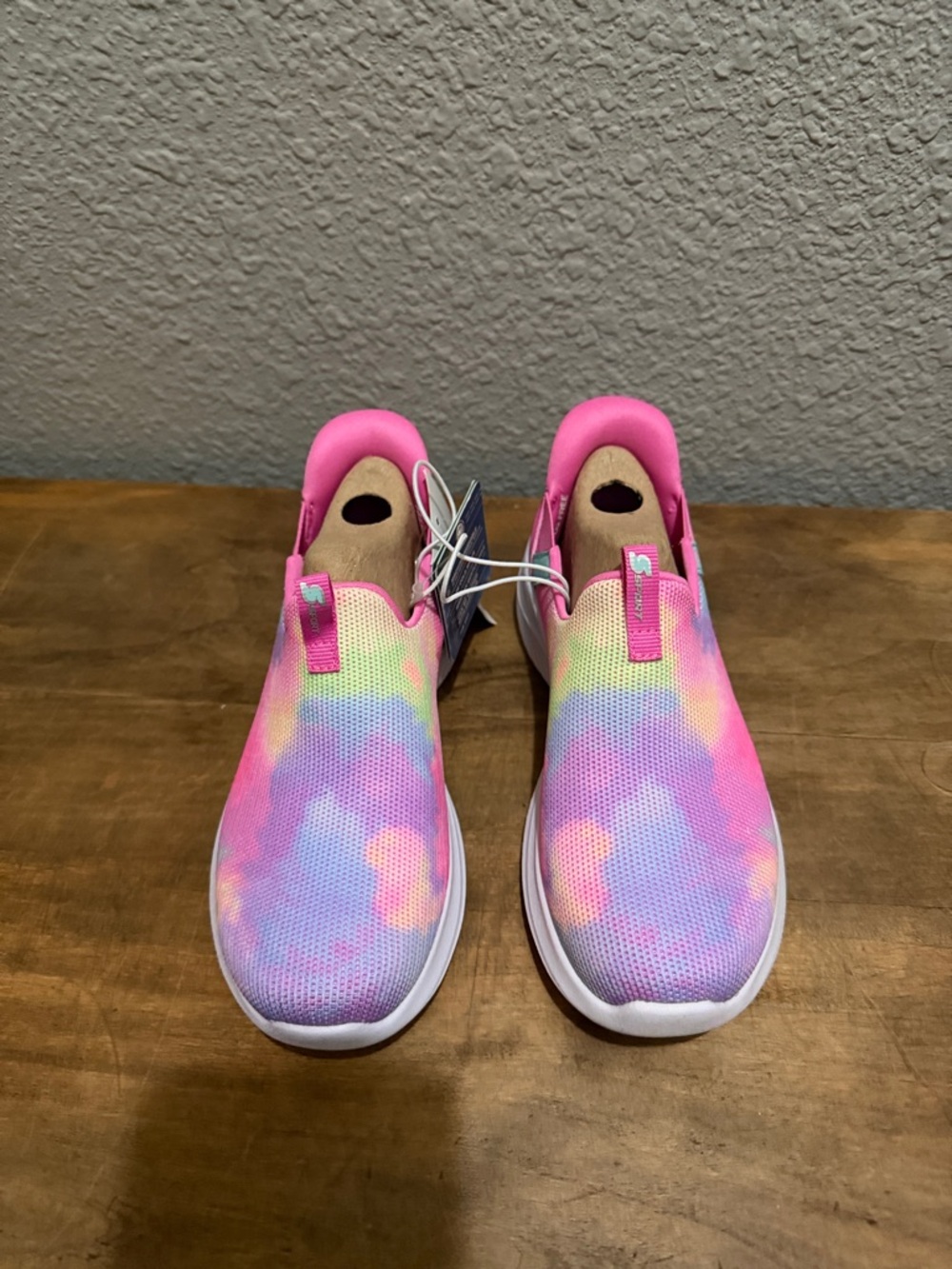 Skechers Kids Slip-On Sneakers - Pink Multi Tie-Dye size 13 NEW IN BOX - Picture 2 of 8